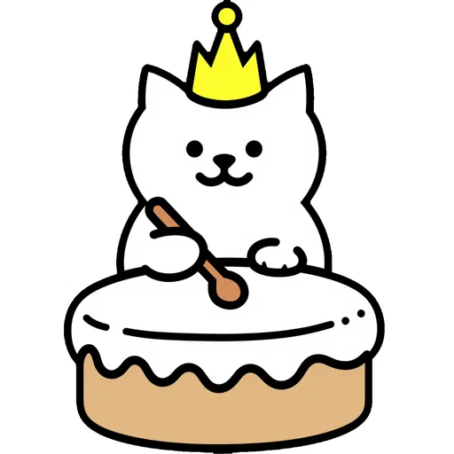 Cat Decorating Cake Party Crown