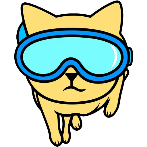 Cat Diving Scuba Mask