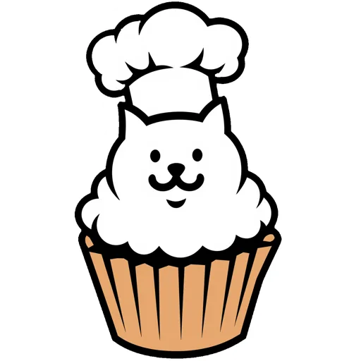 Cat Frosting Cupcake Baker Cap