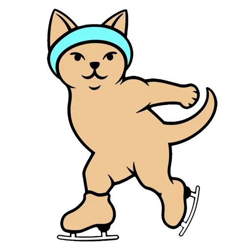 Cat Ice Skating Fuzzy Earband