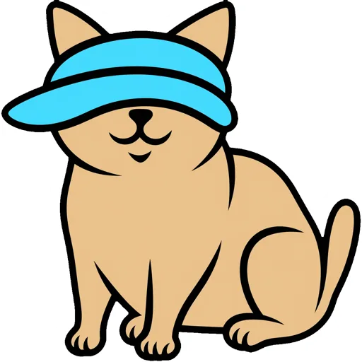 Cat Lounging Sun Visor