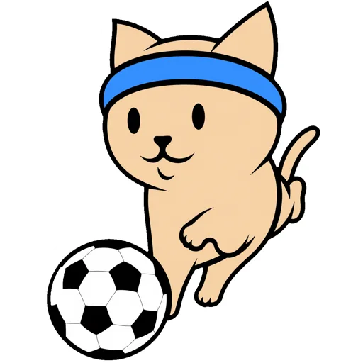 Cat Playing Soccer Team Headband