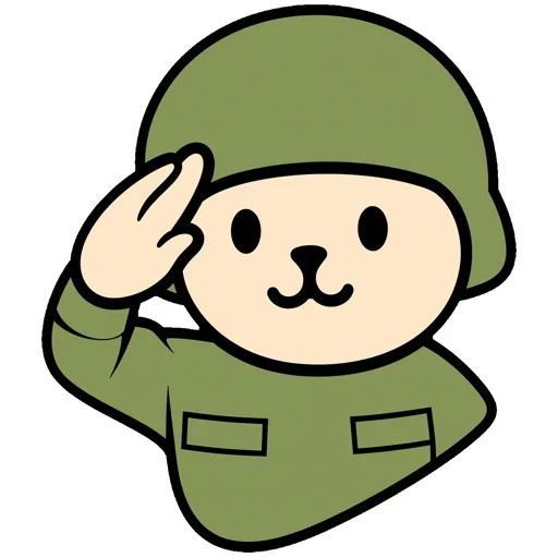 Cat Saluting Army Helmet