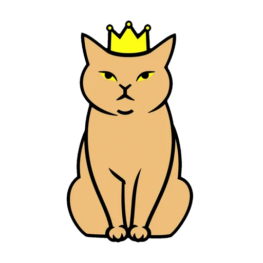 Cat Sitting Crown