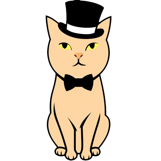 Cat Standing Top Hat