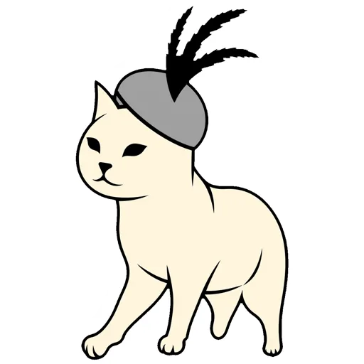 Cat Strutting Feathered Fascinator