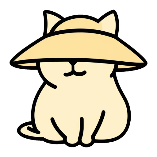 Cat Sunbathing Straw Visor