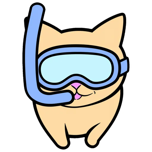 Cat Swimming Snorkel Mask