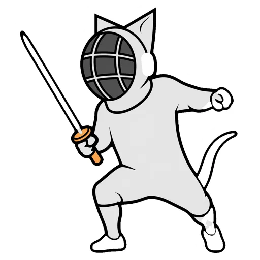 Cat Sword Fighting Fencing Mask