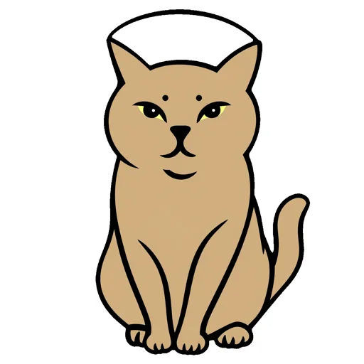Cat Waving Sailor Hat