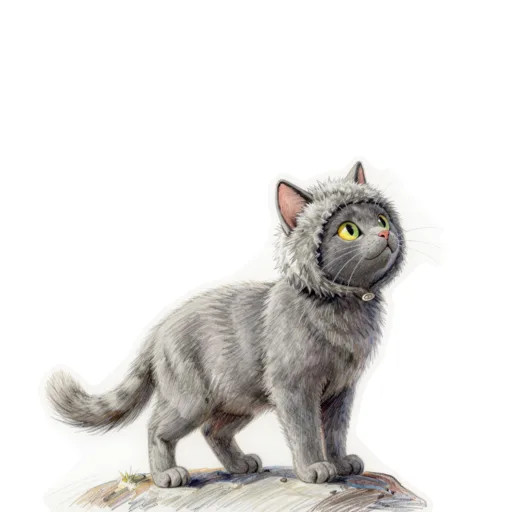 Cat Baying Wolf Hood