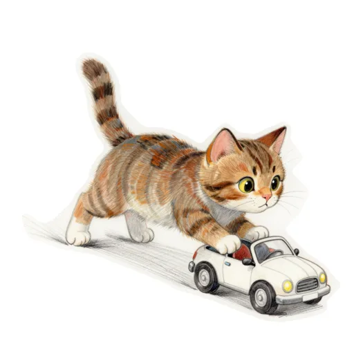 Cat Chasing Racing Helmet
