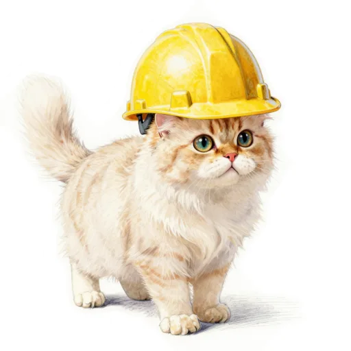 Cat Climbing Hard Hat