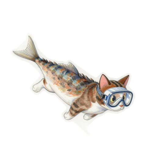 Cat Diving Scuba Mask