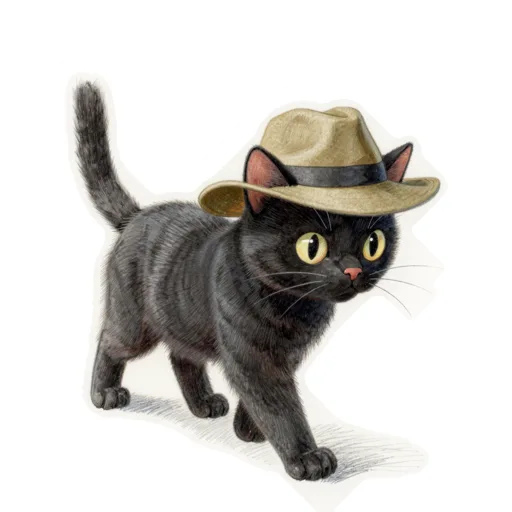Cat Exploring Safari Hat