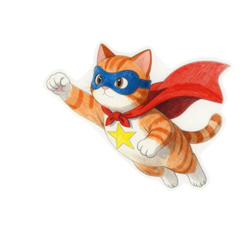 Cat Flying Superhero Mask