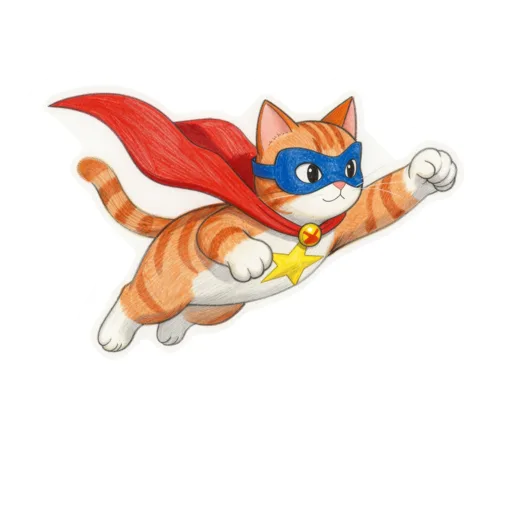 Cat Flying Superhero Mask