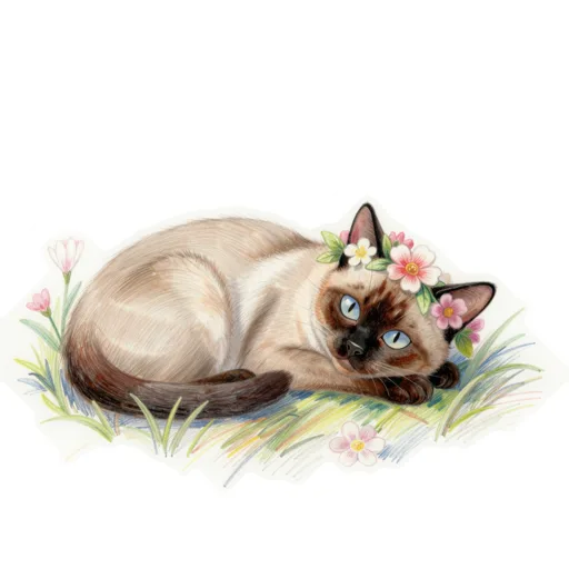 Cat Garden Napping Flower Crown