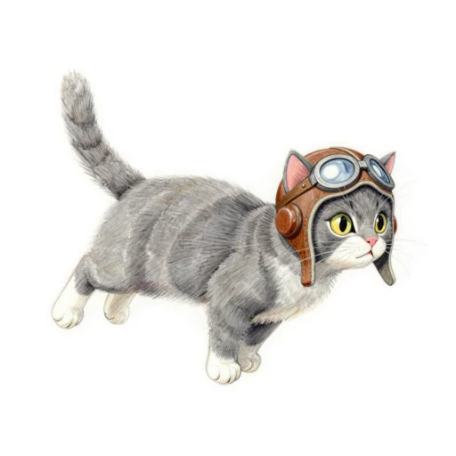 Cat Gliding Pilot Cap