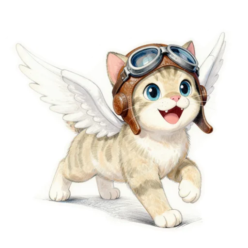 Cat Gliding Pilot Cap