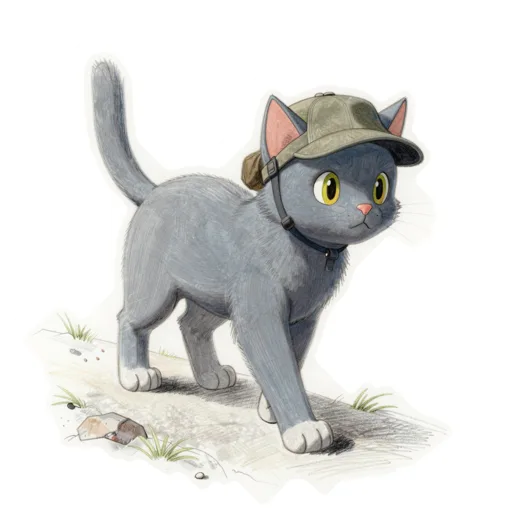 Cat Hiking Trekking Cap
