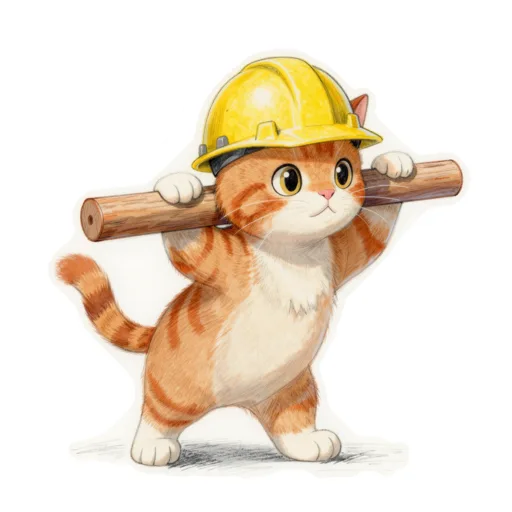 Cat Hoisting Hard Hat