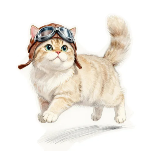 Cat Leaping Aviator Cap