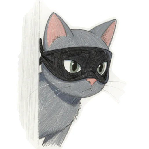 Cat Lurking Ninja Mask