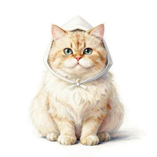 Cat Meditating Monk Hood