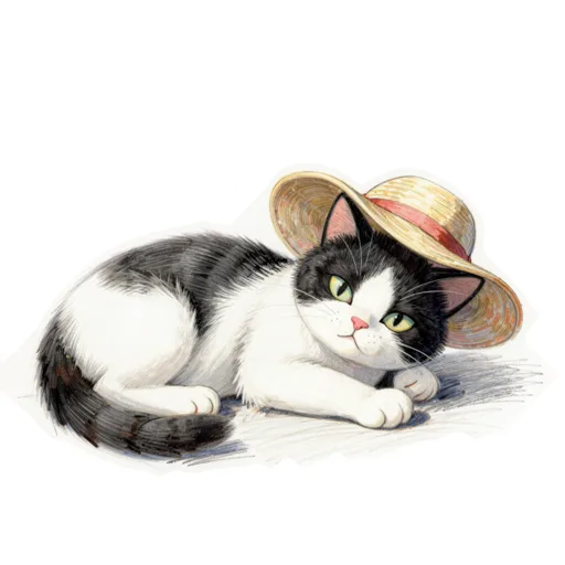 Cat Napping Beach Hat