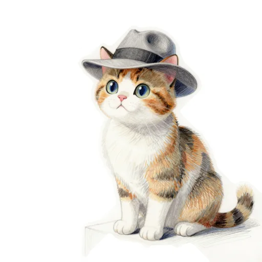 Cat Perching Fedora