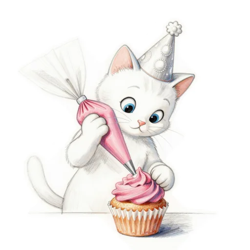 Cat Piping Frosting Party Crown