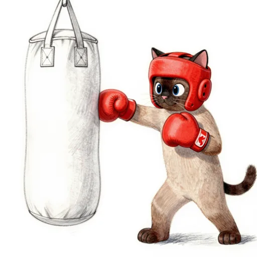 Cat Punching Boxing Headgear