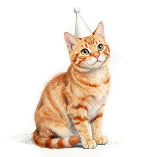 Cat Sitting Party Hat