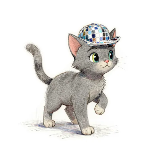 Cat Spinning Disco Hat