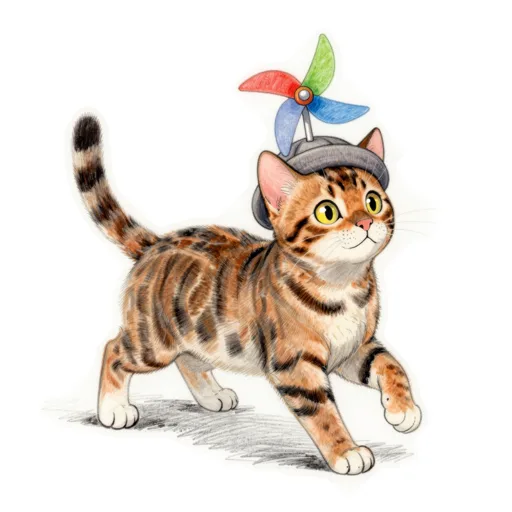 Cat Spinning Propeller Hat