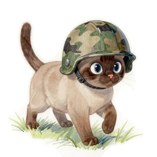 Cat Stalking Camo Helmet