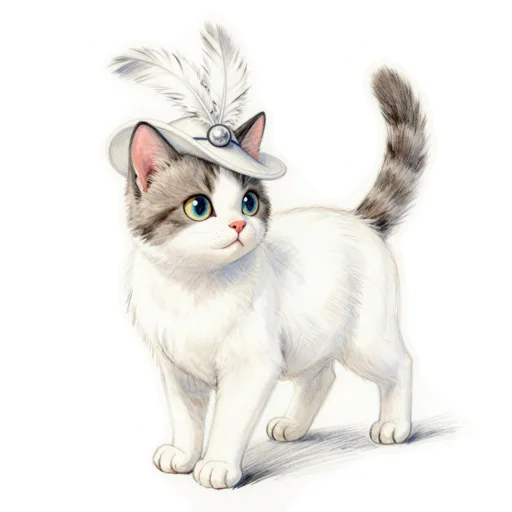 Cat Strutting Feathered Fascinator