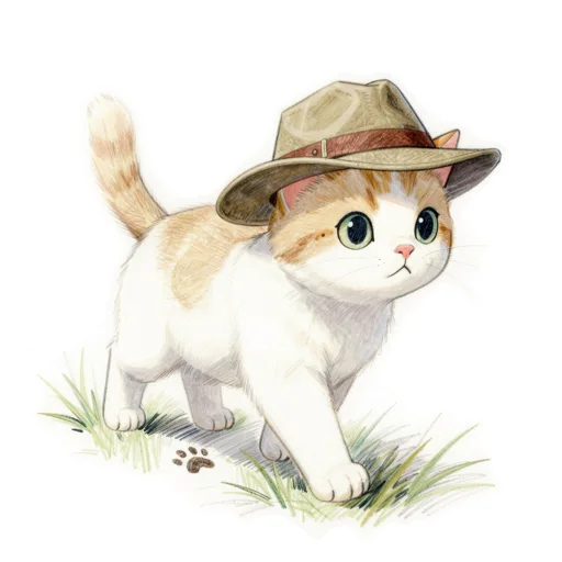 Cat Tracking Prints Safari Hat
