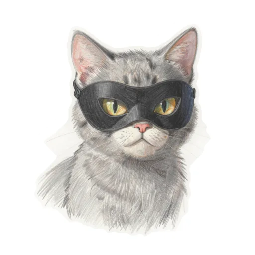 Cat Trick Or Treating Halloween Mask