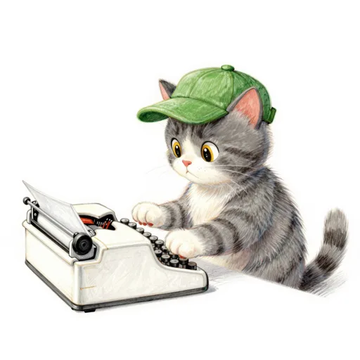 Cat Typing Visor Cap