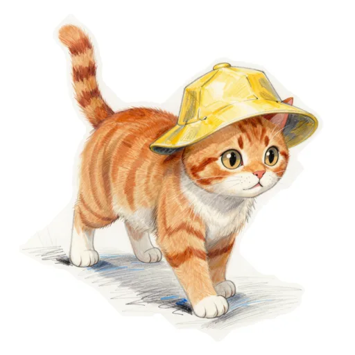 Cat Wading Rain Hat