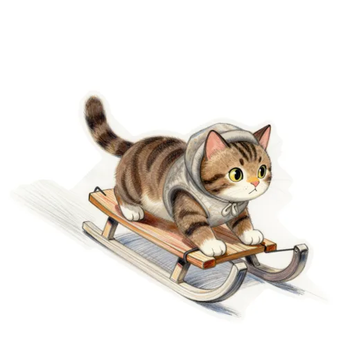 Cat Zooming Winter Hood