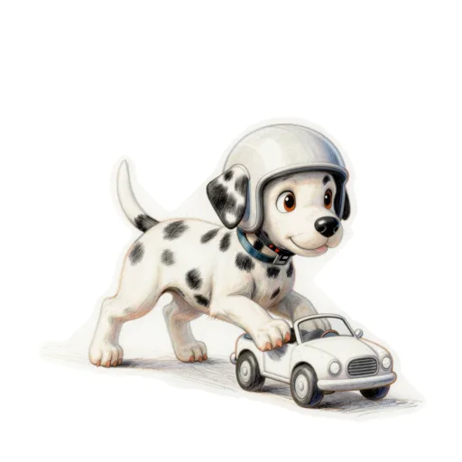 Dog Chasing Racing Helmet