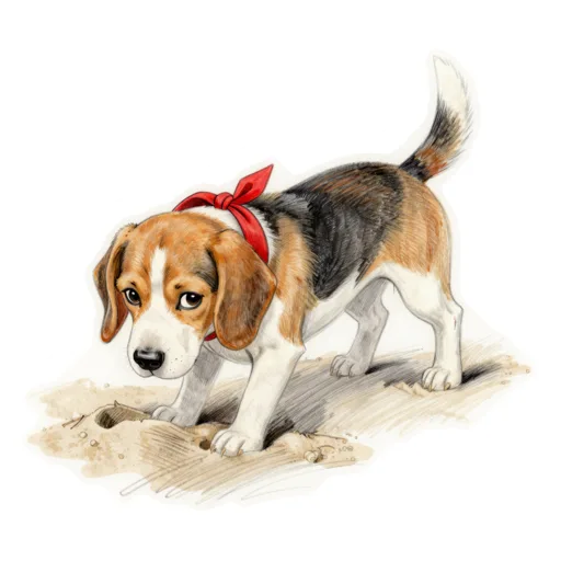 Dog Digging For Treasure Pirate Bandana