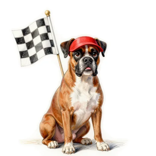 Dog Flag Pose Racing Visor