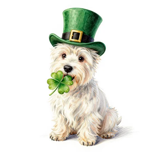 Dog Four Leaf Clover Leprechaun Hat