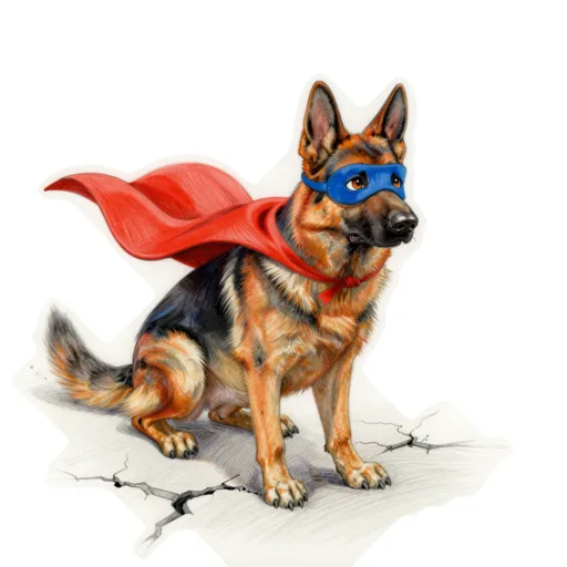 Dog Hero Landing Superhero Mask