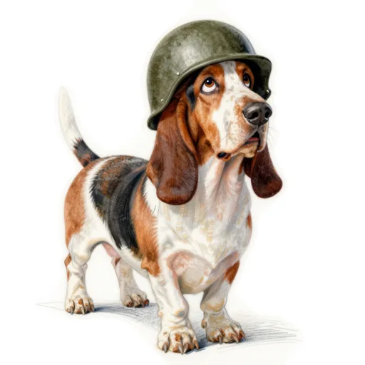 Dog Marching Drill Army Helmet