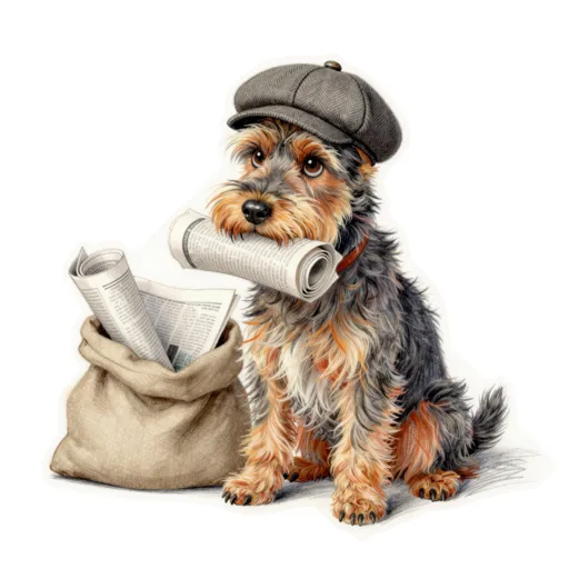 Dog Paper Bundle Newsboy Cap
